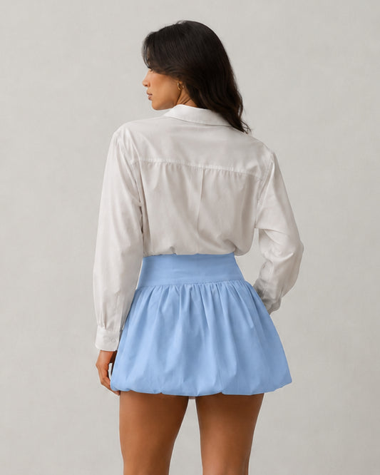 SHORTS SAIA BALONÊ PALA AZUL