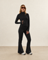 CALÇA DE MOLETOM FLARE BAILARINA PRETO