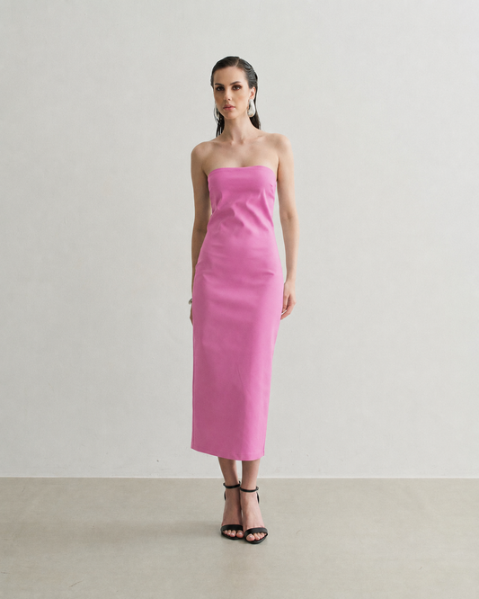 VESTIDO TOMARA QUE CAIA ROSA