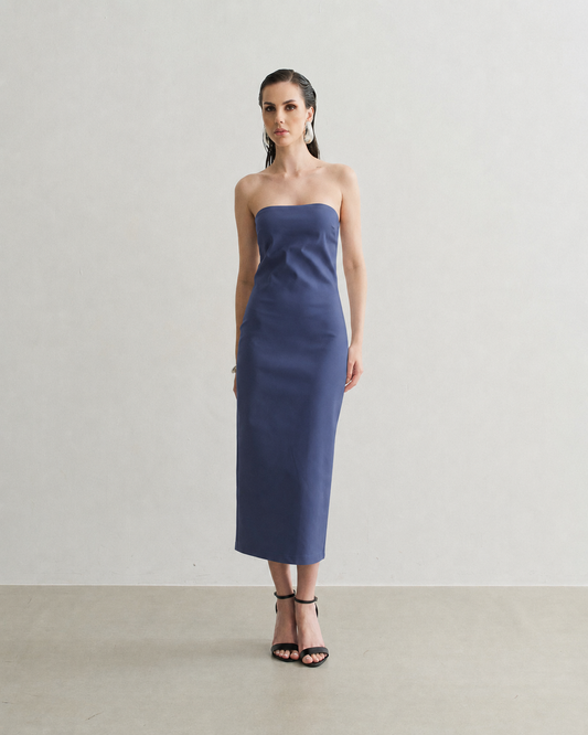 VESTIDO TOMARA QUE CAIA LAZUR (AZUL)