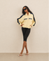 BLUSA MOLETOM ESTAMPA STAY REAL AMARELO