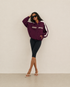 BLUSA MOLETOM ESTAMPA STAY REAL BORDO