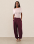CALÇA DE MOLETOM CONTRASTE LATERAL BORDO