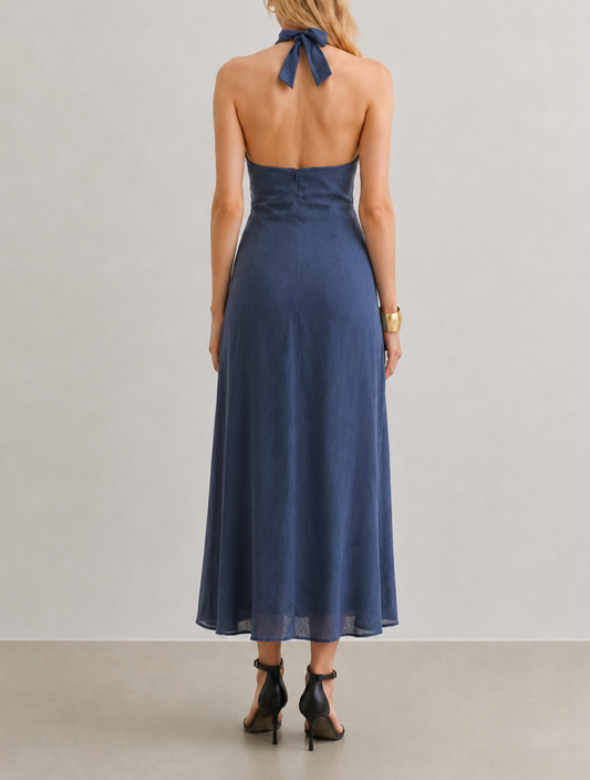 VESTIDO FRENTE ÚNICA AZUL