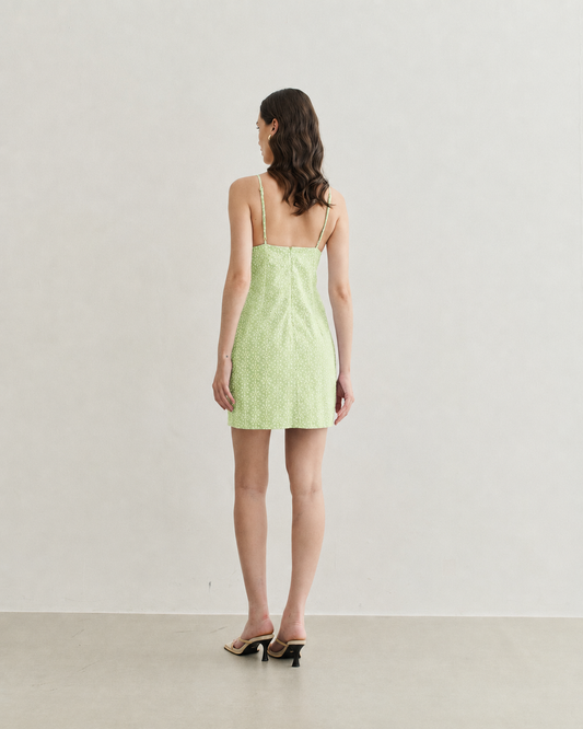 VESTIDO LAISE RECORTE BUSTO VERDE