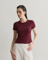BLUSA T-SHIRT BÁSICA VINHO