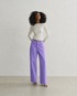 CALÇA MOM SARJA LILAS