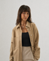 CAMISA DE SARJA OVERSIZED BEGE