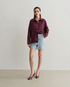 CAMISA DE SARJA OVERSIZED VINHO