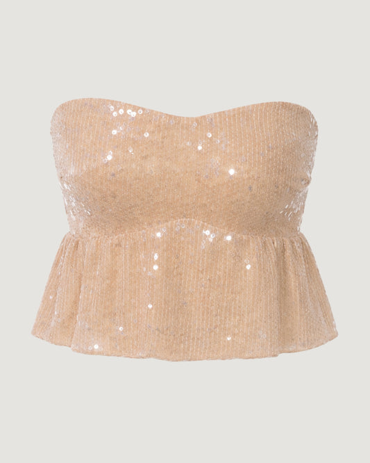 TOP BALONÊ SEM ALÇAS BEGE