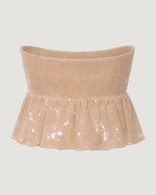 TOP BALONÊ SEM ALÇAS BEGE