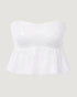 TOP BALONÊ SEM ALÇAS OFF WHITE