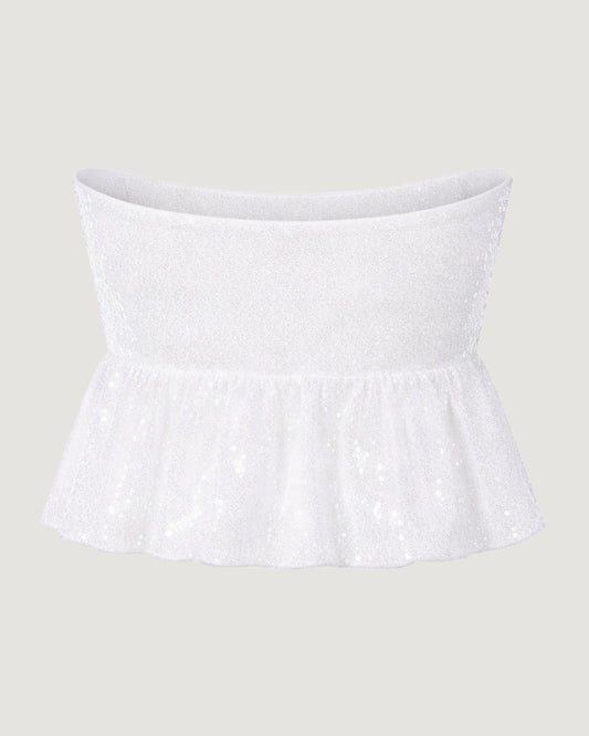 TOP BALONÊ SEM ALÇAS OFF WHITE