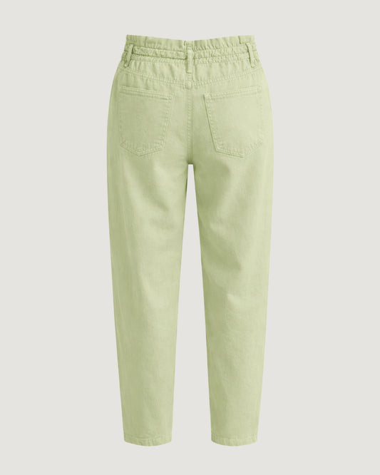 CALÇA CLOCHARD COM PREGAS VERDE