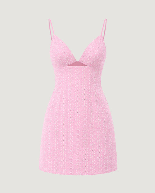 VESTIDO LAISE RECORTE BUSTO ROSA