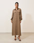 Vestido Chemise Viscolinho Verde OCRE
