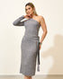 Vestido Malha Rib CINZA