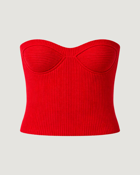 TOP TRICOT TOMARA QUE CAIA VERMELHO