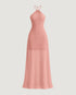 VESTIDO LONGO PLISSADO ROSA