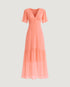 VESTIDO LONGO DETALHES BOTÃO ROSA