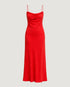 VESTIDO LONGO BUSTO PALA VERMELHO