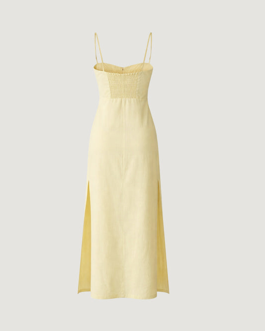 VESTIDO MIDI COM BOJO AMARELO