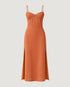 VESTIDO MIDI COM BOJO LARANJA