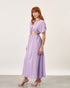 Vestido Midi Franzido Ray LILAS