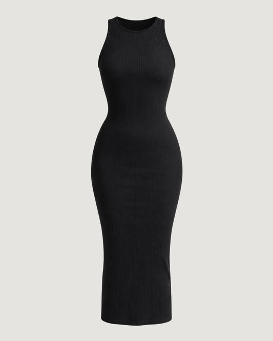 VESTIDO MIDI CAVA AMERICANA PRETO