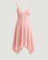 VESTIDO COM RECORTES E BABADOS ROSA