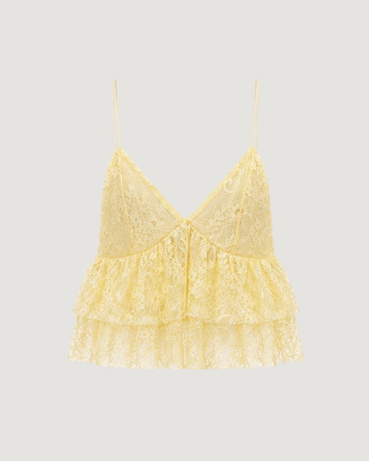 BLUSA RENDA BABADOS AMARELO