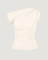 BLUSA MALHA ASSIMÉTRICA OFF WHITE