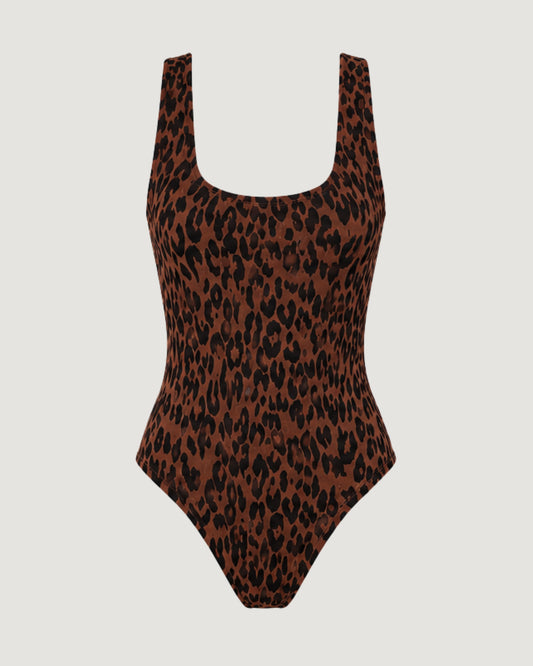 BODY ESTAMPADO DE MALHA COURO (MARROM)