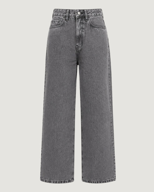 CALÇA JEANS WIDE LEG PRETO