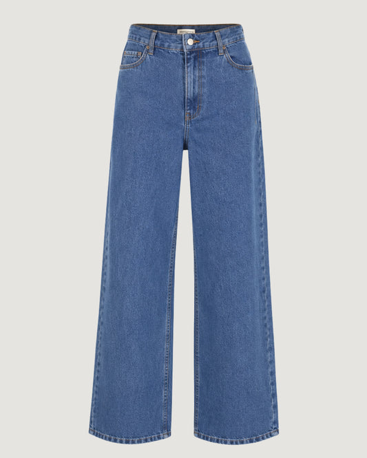 CALÇA JEANS WIDE LEG AZUL ESCURO