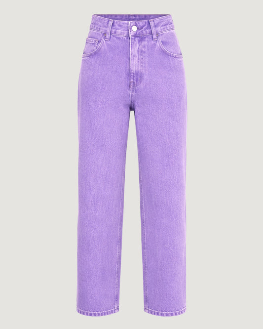 CALÇA MOM SARJA LILAS