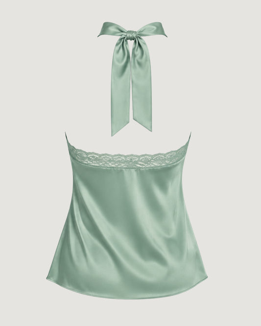 REGATA CETIM COM RENDA VERDE ÁGUA