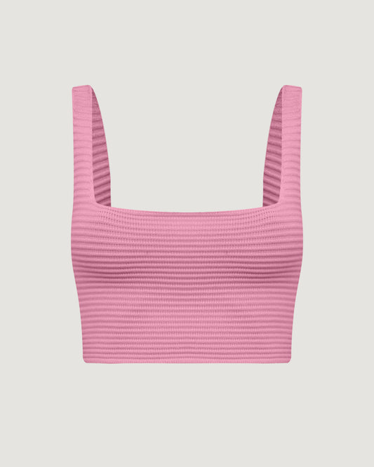 Top Nervura Decote U ROSA