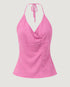 BLUSA FRENTE ÚNICA DETALHE FRANZIDO ROSA