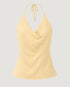 BLUSA FRENTE ÚNICA DETALHE FRANZIDO AMARELO