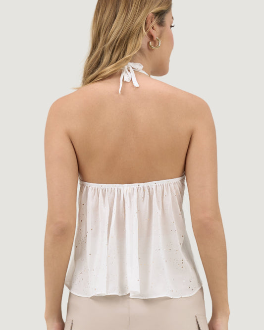 BLUSA CURTA COM AMARRAÇÃO OFF WHITE