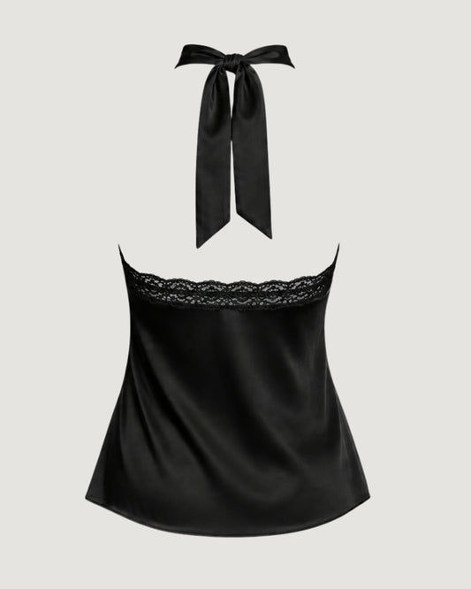 REGATA CETIM COM RENDA PRETO