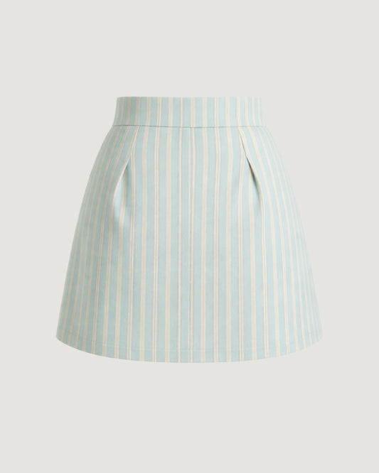 SHORTS SAIA COM LISTRAS AZUL
