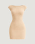 VESTIDO CURTO VAZADO NAS COSTAS BEGE