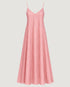 VESTIDO LONGO EM DECOTE V ROSA