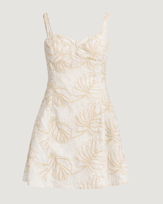 VESTIDO CURTO COM RECORTES OFF WHITE