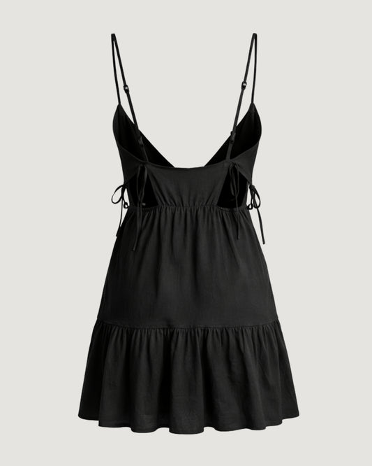 VESTIDO COM VAZADO LATERAL PRETO