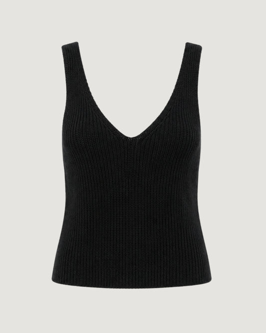 REGATA TRICOT FENDA LATERAL PRETO