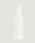 VESTIDO LONGO COM FENDAS LATERAIS OFF WHITE