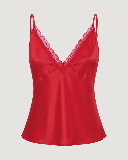 REGATA ALCINHA DE CETIM COM RENDA CHERRY (PINK)